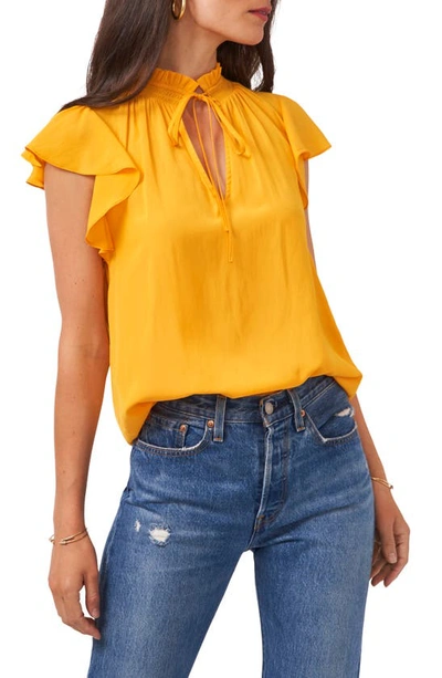 Shop 1.state Flutter Sleeve Top In Autumn Gold