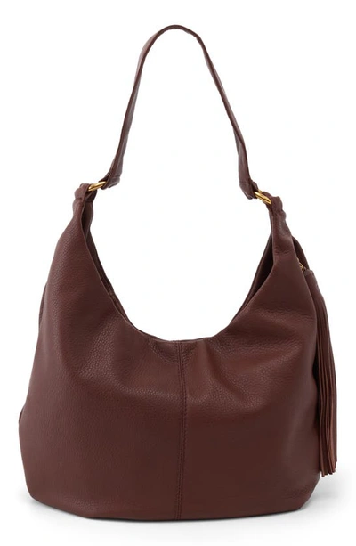 Shop Hobo Gardner Leather Shoulder Bag In Mahogany