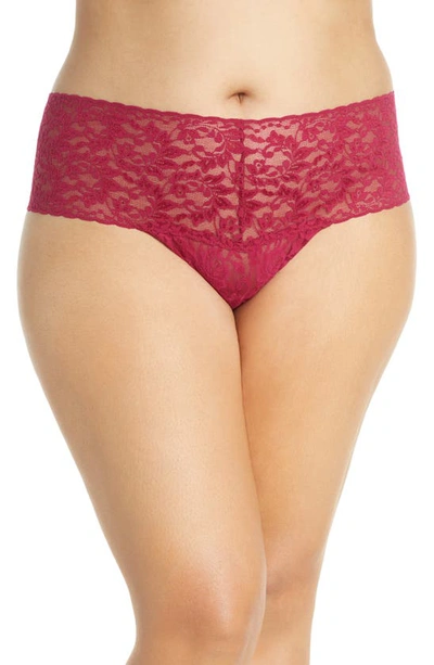 Shop Hanky Panky Retro Thong In Cranberry