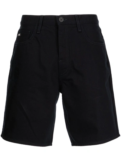 Shop Emporio Armani Denim Knee-length Shorts In Blau
