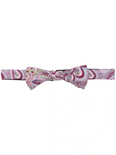 Shop Hugo Boss Paisley-print Bow Tie In Violett