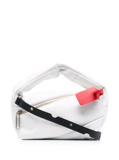 Shop Off-white Pump Pouch Leather Bag In Weiss