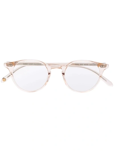 Shop Garrett Leight Transparent-frame Glasses In Nude