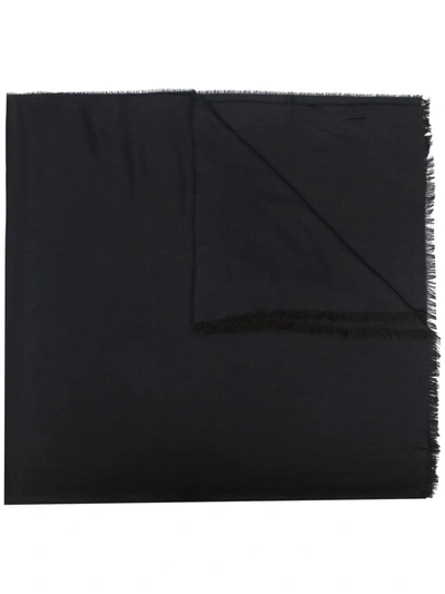 Shop Tom Ford Lightweight Fringe-hem Scarf In Blau