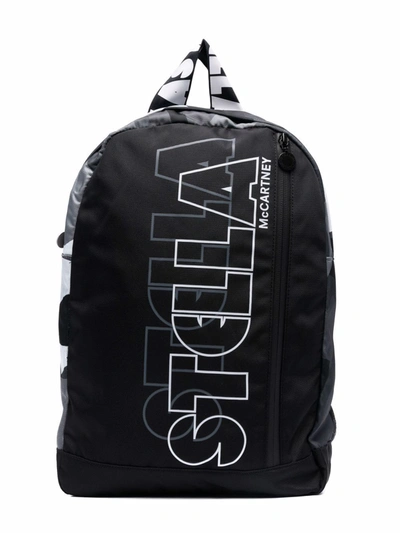 Shop Stella Mccartney Logo-print Backpack In Schwarz