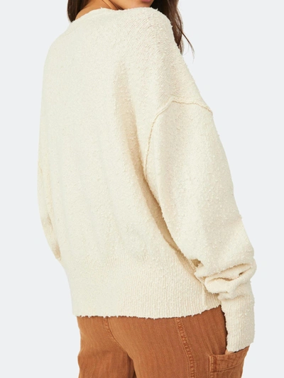 Shop Free People Found My Friend Textured Cardigan In Cream