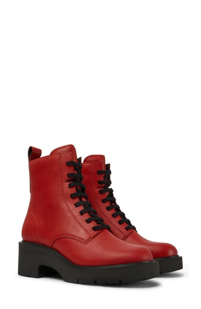 Shop Camper Milah Combat Boot In Bright Red