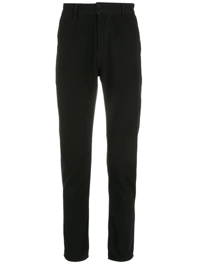 Shop Osklen Slim-cut Leg Chino Trousers In Black