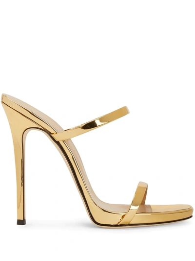 Shop Giuseppe Zanotti Darsey Strappy Sandals In Gold
