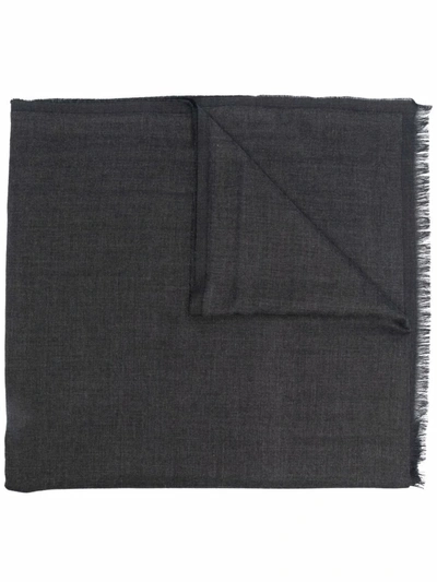 Shop Ermenegildo Zegna Fine Knit Long Scarf In Grau