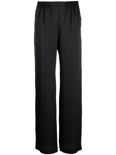 Shop Paco Rabanne Mid-rise Straight Trousers In Schwarz