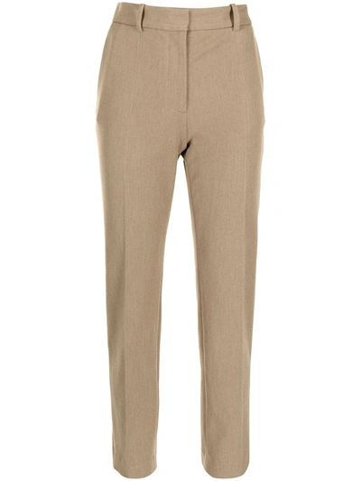 Shop Joseph Coleman Straight-leg Trousers In Braun