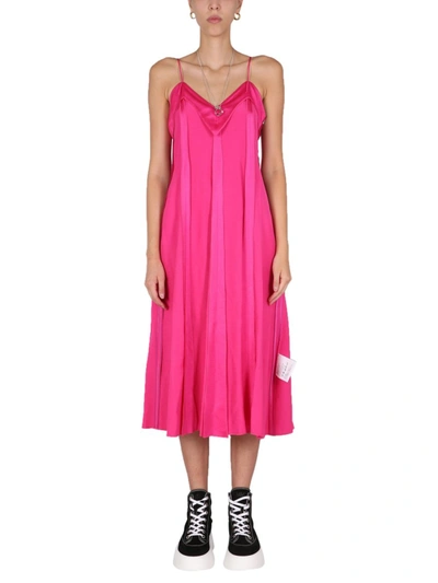 Shop Mm6 Maison Margiela "6 Reversed" Dress In Fuchsia