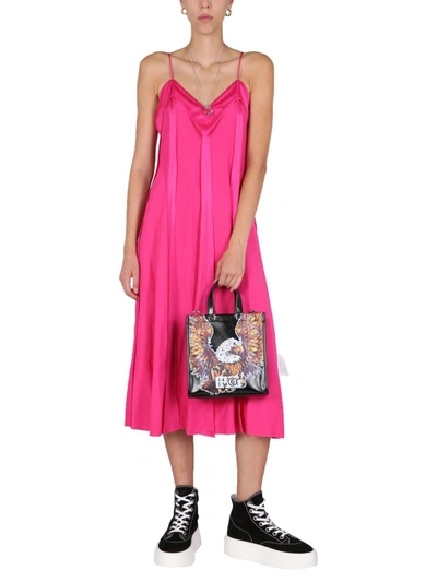 Shop Mm6 Maison Margiela "6 Reversed" Dress In Fuchsia