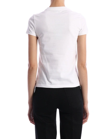 Shop Kenzo T-shirt Sequins Logo In White