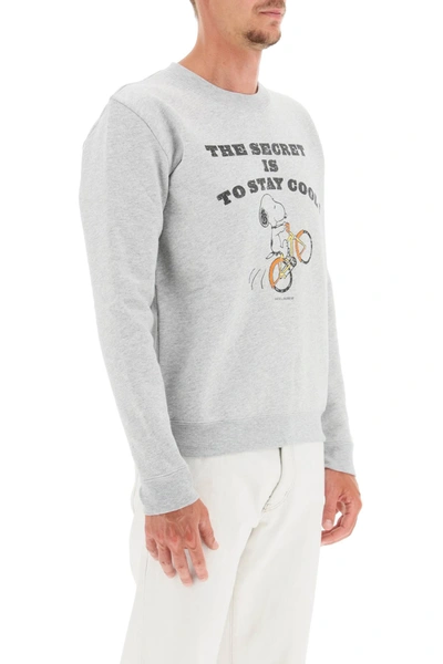 Shop Saint Laurent Snoopy Sweatshirt In Grey