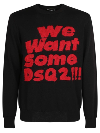 Shop Dsquared2 Relaxed Fit Sweater In Black