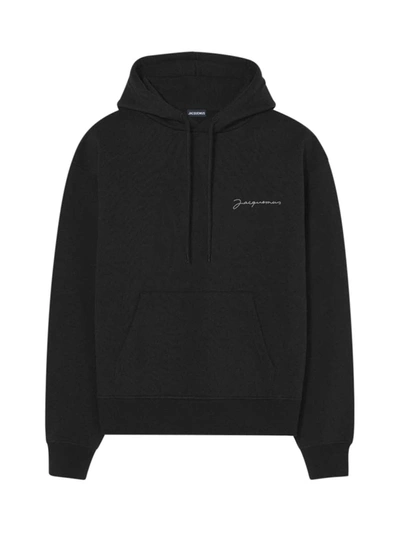 Shop Jacquemus Le Sweatshirt Brode In Black Black
