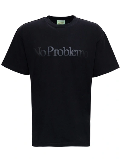 Shop Aries Black Jersey No Problemo T-shirt