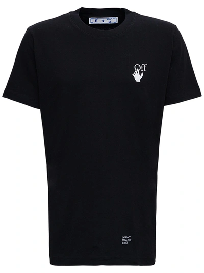 Shop Off-white Black Cotton Caravaggio Arrow T-shirt