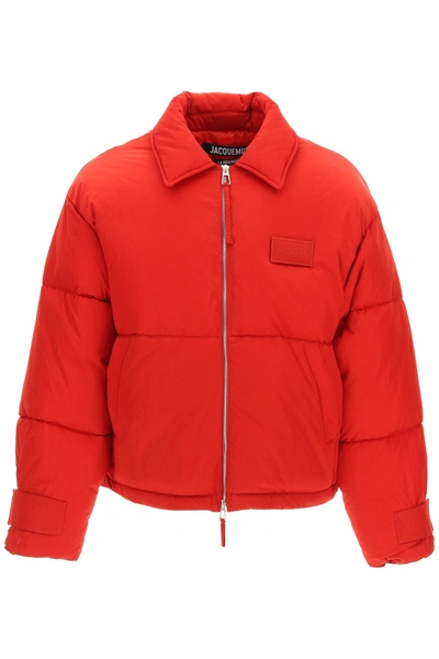 Shop Jacquemus La Doudoune Flocon Down Jacket In Red (red)