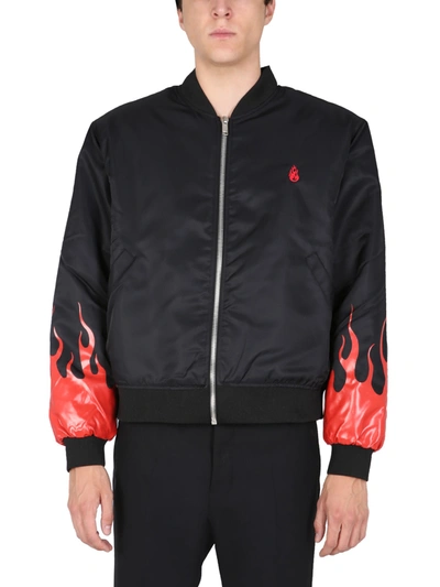 Shop Vision Of Super Flames Bomber In Nero