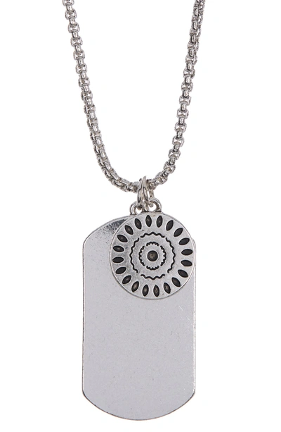 Shop Abound Dog Tag & Coin Pendant Necklace In Silver