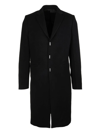 Shop Givenchy Man Black Wool And Cashmere Coat