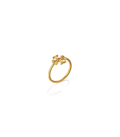 Shop Tory Burch Eleanor Ring In Rolled Brass