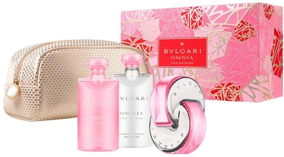 Shop Bvlgari Omnia Pink Sapphire For Women Set Edt 65 ml + Body Lotion 75ml + Bath Shower Gel 75ml + Beauty Pouch