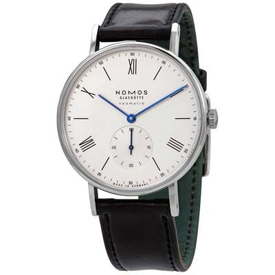 Shop Nomos Ludwig Neomatik Chronograph Automatic White Dial Watch 250 In Black / Blue / White