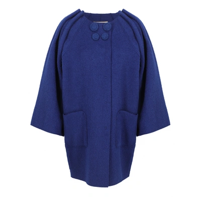 Pre-owned Francesco Scognamiglio Wool Coat In Blue