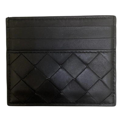 Pre-owned Bottega Veneta Leather Card Holders In Black