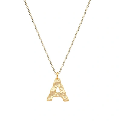 Shop Amber Sceats Petite Letter Necklace In Gold