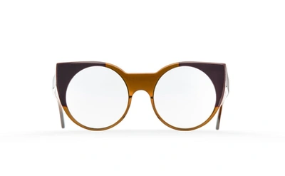 Shop Fakbyfak Designer Glasses Orphium Model 1. Optic. Weather & Crime In Brown