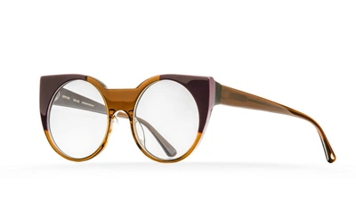 Shop Fakbyfak Designer Glasses Orphium Model 1. Optic. Weather & Crime In Brown