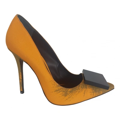 Pre-owned Acne Studios Cloth Heels In Orange