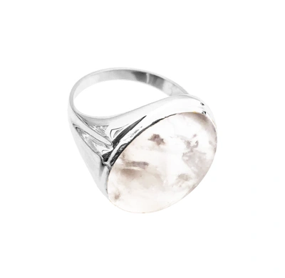 Shop Felice Dahl Jewellery Valkyria Stone Ring In Silver