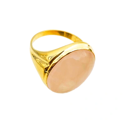 Shop Felice Dahl Jewellery Valkyria Stone Ring In Gold