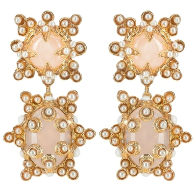 Shop Christie Nicolaides Lucia Earrings Pale Pink