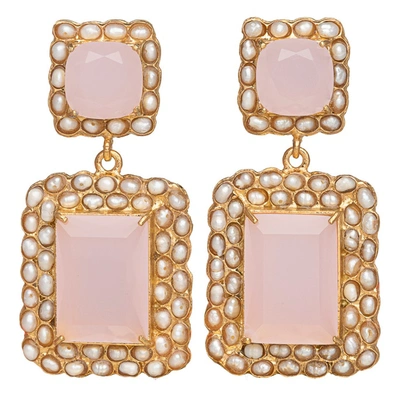 Shop Christie Nicolaides Rosalina Earrings Pale Pink