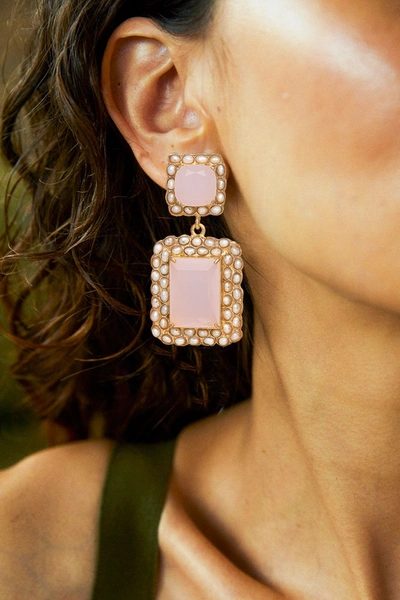 Shop Christie Nicolaides Rosalina Earrings Pale Pink