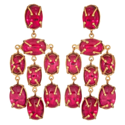 Shop Christie Nicolaides Martina Earrings Pink