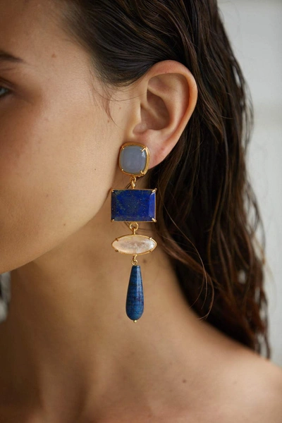 Shop Christie Nicolaides Emiliana Earrings Blue