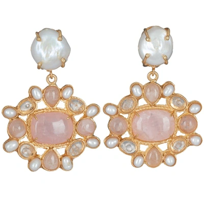 Shop Christie Nicolaides Abriana Earrings Pale Pink
