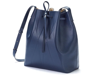 Shop Alesya Orlova Geo Bucket Bag Blue