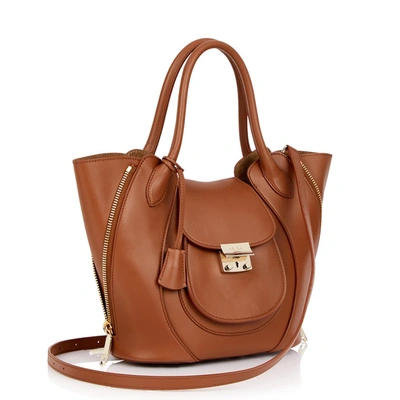 Shop Sevda London Tulip Mini Tan In Brown