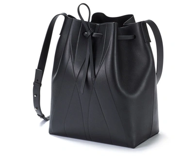 Shop Alesya Orlova Geo Bucket Bag Black