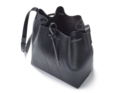 Shop Alesya Orlova Geo Bucket Bag Black