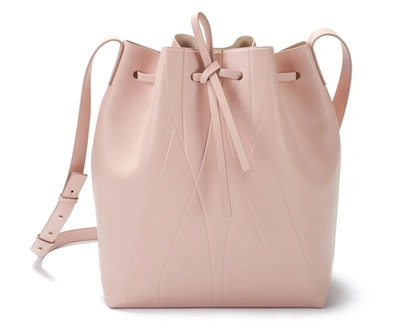 Shop Alesya Orlova Geo Bucket Bag Nude In Pink